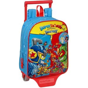 Schoolrugzak met Wielen SuperThings Rescue force Blauw 22 x 27 x 10 cm