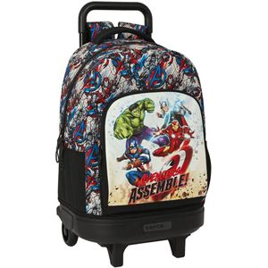 Safta Compact With Trolley Wheels Avengers Forever Backpack Veelkleurig