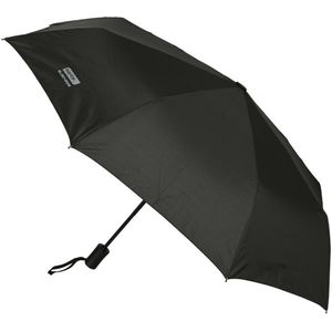 Safta Business Black - Automatische opvouwbare paraplu, 8 panelen, metalen staven, comfortabel en veelzijdig, kwaliteit en dikte, 33-62 cm, polyester materiaal, zwart, Blanco Y Gris, Standaard, casual