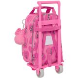 Schoolrugzak met Wielen Minnie Mouse Loving Roze 20 x 28 x 8 cm