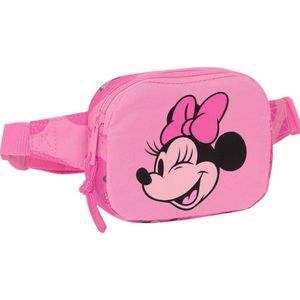 Disney Minnie Mouse Heuptasje, Loving - 14 x 11 x 4 cm - Polyester - 14x11x4 - Roze