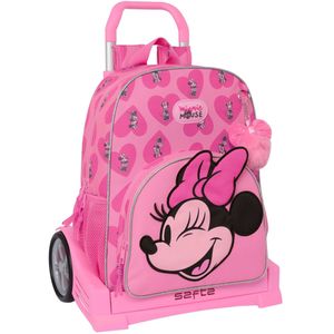 Safta With Trolley Evolution Minnie Mouse Loving Backpack Roze