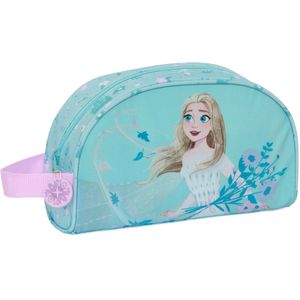 Frozen II Hello Spring: grote toilettas voor kinderen, aanpasbaar aan de trolley, ideaal voor kinderen van 5 tot 14 jaar, comfortabel en veelzijdig, kwaliteit en sterkte, 26 x 16 x 9 cm,, Lichtblauw,