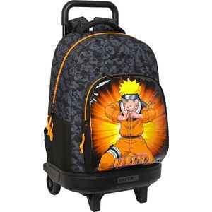 Schoolrugzak met Wielen Naruto 33 x 45 x 22 cm Zwart Oranje