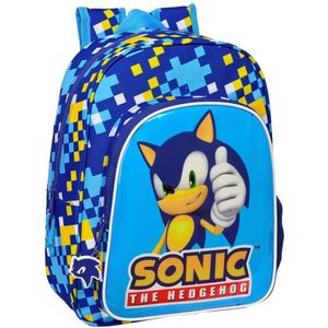 Schoolrugzak Sonic Speed 26 x 34 x 11 cm Blauw