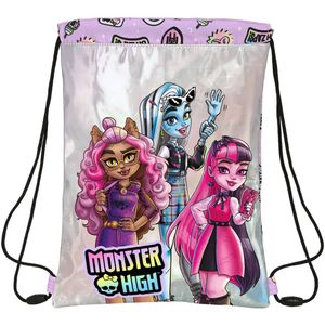 Monster High Platte junior-rugzak, ideaal voor kinderen van alle leeftijden, comfortabel en veelzijdig, kwaliteit en duurzaamheid, 26 x 34 cm, paars, Lila, Standaard, Casual