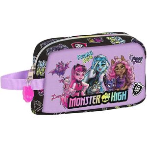 Safta Monster High Thermo-ontbijthouder, thermoskan, aktetas, kwaliteit en maximale duurzaamheid, voor levensmiddelen, speeltijd, 21,5 x 6,5 x 12 cm, zwart, Zwart, Standaard, Casual