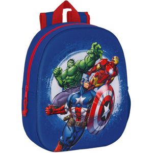 Schoolrugzak The Avengers 3D 27 x 33 x 10 cm Marineblauw