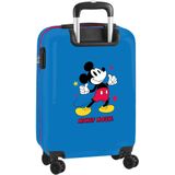 MICKEY Cabinekolley 20 inch koffer met wieltjes, veiligheidsslot, lichte koffer, marineblauw, 34,5 x 20 x 55 cm, marineblauw, Estándar, casual, Navy Blauw, Casual