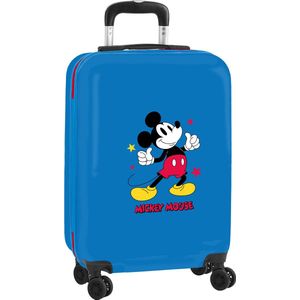 MICKEY Cabinekolley 20 inch koffer met wieltjes, veiligheidsslot, lichte koffer, marineblauw, 34,5 x 20 x 55 cm, marineblauw, Estándar, casual, Navy Blauw, Casual