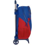 Schulrucksack mit Rädern F.C. Barcelona Blau Granatrot 32 x 44 x 16 cm