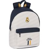 Real Madrid Laptop Rugzak, Logo - 14,1" - 42 x 31 x 16 cm - Polyester - 14,1" - 42x31x16 - Wit
