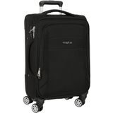 Safta - Trolley zachte cabine 50,8 cm, koffer met wielen, veiligheidsslot, lichte koffer, 35 x 20 x 51 cm, zwart, Zwart, Standaard, casual