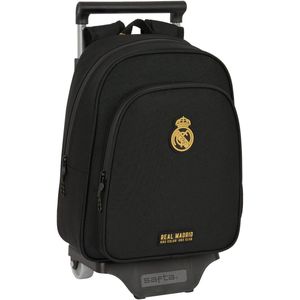 Safta Real Madrid 3. Team kinderrugzak met trolley 705, ideaal voor kinderen van verschillende leeftijden, comfortabel en veelzijdig, kwaliteit en weerstand, 27 x 10 x 33 cm, zwart, Zwart, Standaard,