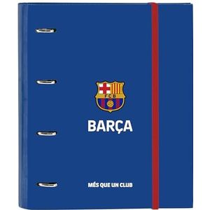 Safta F.C. BARCELONA 2e MANIER 4 ringen 35 cm met 100 vellen A4, ideaal voor kinderen van verschillende leeftijden, comfortabel en veelzijdig, kwaliteit en sterkte, 27 x 3,5 x 32 cm,, Blauw/Granaat,