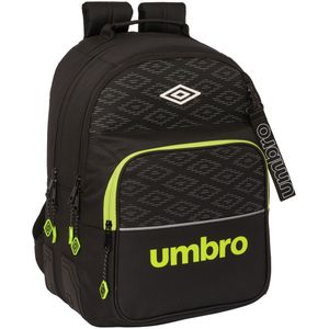 Safta UMBRO LIMA Schoolrugzak, ideaal voor kinderen van verschillende leeftijden, comfortabel en veelzijdig, kwaliteit en duurzaamheid, 32 x 15 x 42 cm, zwart, Zwart, Standaard, Casual