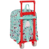 Safta HELLO KITTY SEA LOVERS Kinderrugzak met trolley, ideaal voor kinderen van verschillende leeftijden, comfortabel en veelzijdig, kwaliteit en duurzaamheid, 22 x 10 x 27 cm, turquoise, Turkoois,