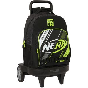 Schoolrugzak met Wielen Nerf Get ready Zwart 33 X 45 X 22 cm