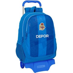 Safta With Trolley Wheels Real Deportivo De La Coruña Backpack Blauw