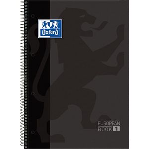 Oxford Classic collegeblok A4+ 90 grams 80 vel gelinieerd zwart