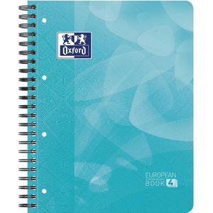 Oxford School Projectbook - A4+ - Lijn - 4 gaats - 240 pagina's - aqua
