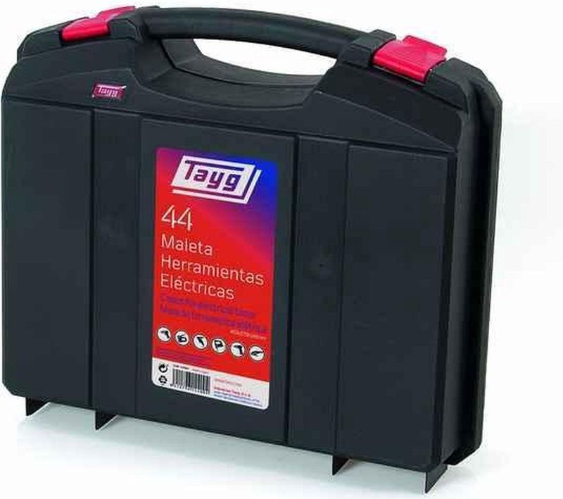 TAYG - 144004 - Gereedschapskoffer - Zwart/Rood - Slagvast PP Polypropyleen