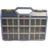 Assortimentsdoos - Blauw/Geel - Transparant Deksel - 24 Compartimenten