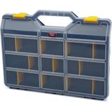 Assortimentsdoos - Blauw/Geel - Transparant Deksel - 24 Compartimenten