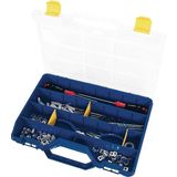 Assortimentsdoos - Blauw/Geel - Transparant Deksel - 24 Compartimenten