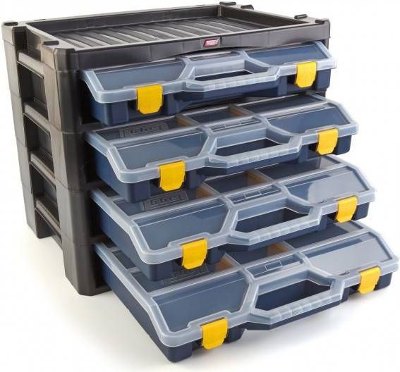 Tayg - Assortimentsdoos - Blauw - Polypropyleen - 4 Boxen
