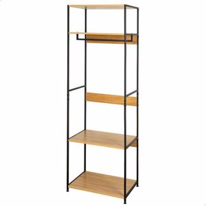Kledingkast - Zwart - Staal en Melamine - 60 x 40 x 175 cm