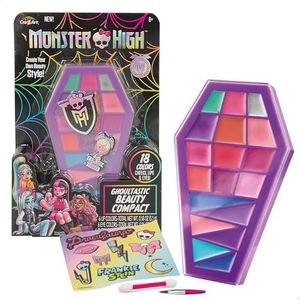 Colorbaby Monster High 48425 Beauty Set met kistpalet, oogschaduw, lippenglitter, blush, make-up voor meisjes, cosmetica voor kinderen, cadeaus voor kinderen