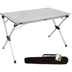 Aktive 52841 lichte campingtafel van aluminium, gelamineerd, 110 x 70 x 70 cm, met draagtas, anti-slip eindkappen voor 6 personen