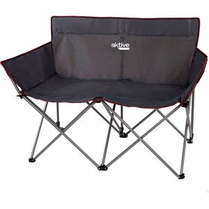 Aktive Camping 121x63x88 Cm Opklapbare Bank Zwart