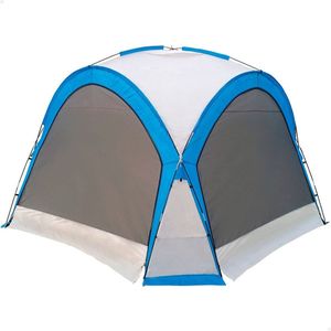 STRANDTENT AKTIVE MUGGENNET VOOR DE CAMPING 350 X 260 X 350 CM - blauw/grijs