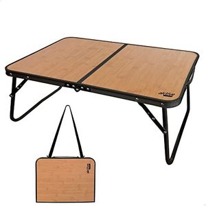 AKTIVE Draagbare campingklaptafel met handvat voor eenvoudig transport, kleine tafel, picknicktafel, afmetingen 60 x 40 x 25 cm, lichte aluminium tafel, accessoires