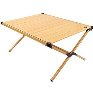 AKTIVE In hoogte verstelbare campingtafel in glamping-stijl, klaptafel voor camping, afmetingen 88,5 x 70,5 x 43 cm, van aluminium, draagbaar, inklapbaar (63025)