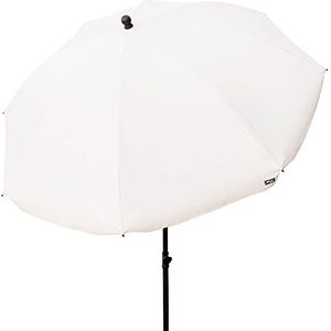 Aktive 85303 Tuinscherm met UV50-bescherming, Ø 240 cm, beige, mast 28-32 mm, flexibele hals, in hoogte verstelbaar, grote parasols, actieve tuin
