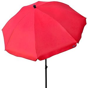 Aktive 85305 tuinscherm met UV30-bescherming Ø 240 cm rood mast 28-32 mm flexibele hals, in hoogte verstelbaar, grote parasols, actieve tuin