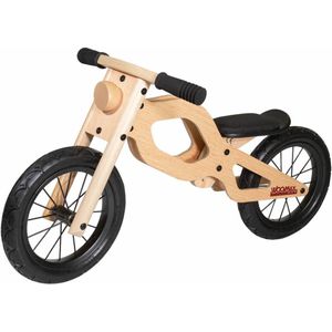 Woomax - Classic 12 houten fiets zonder pedalen, meerkleurig, 85374