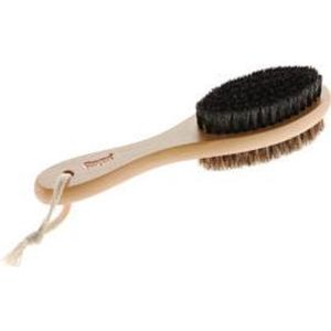 Rayen 100% natuurlijke haren | Stofverwijderende kledingborstel met 2 zijden | voor alle soorten stof, hout, zwart, bruin, 0