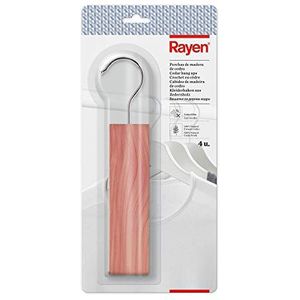 Rayen | Cederhouten kleerhangers | kledinghaken | 4-pack kleerhangers | afmetingen: 4,5 x 23,5 x 1,2 cm