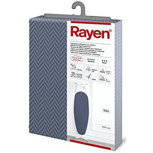 Rayen | XXL strijkplankhoes | 4 lagen: schuim, fleece | Titanium Coated Cover | Premium Range | 150x55 cm (max. strijkplank: 146 x 48 cm) Donkerblauwe chevron