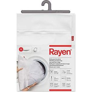 Rayen Wasmachine en droger, washoes met ritssluiting, herbruikbare beschermende waszak, maat M, 1 eenheid, wit, afmetingen: 50 x 70 cm