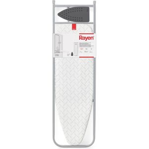 Rayen | Strijkplank voor muur, deur en kast | opslagruimte van siliconen | met schuim | kleur: grijs | afmetingen tafelblad 33 x 110 cm | ingeklapt met frame: 5 x 133 x 38,5 cm