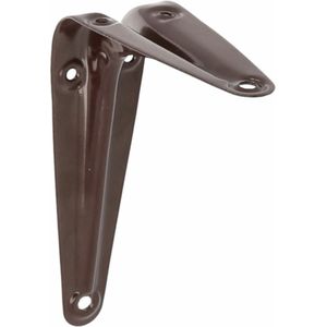 AMIG Plankdrager/planksteun van metaal - gelakt bruin - 100 x 125 mm - Plankdragers