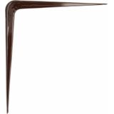 AMIG Plankdrager/planksteun van metaal - gelakt bruin - H175 x B150 mm