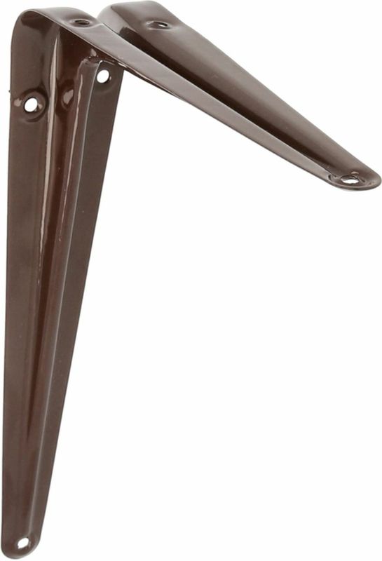 AMIG Plankdrager/planksteun van metaal - gelakt bruin - H175 x B150 mm