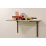 AMIG Plankdrager/planksteun van metaal - gelakt bruin - H125 x B125 mm - boekenplank steunen