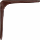 AMIG Plankdrager/planksteun van metaal - gelakt bruin - H125 x B125 mm - boekenplank steunen